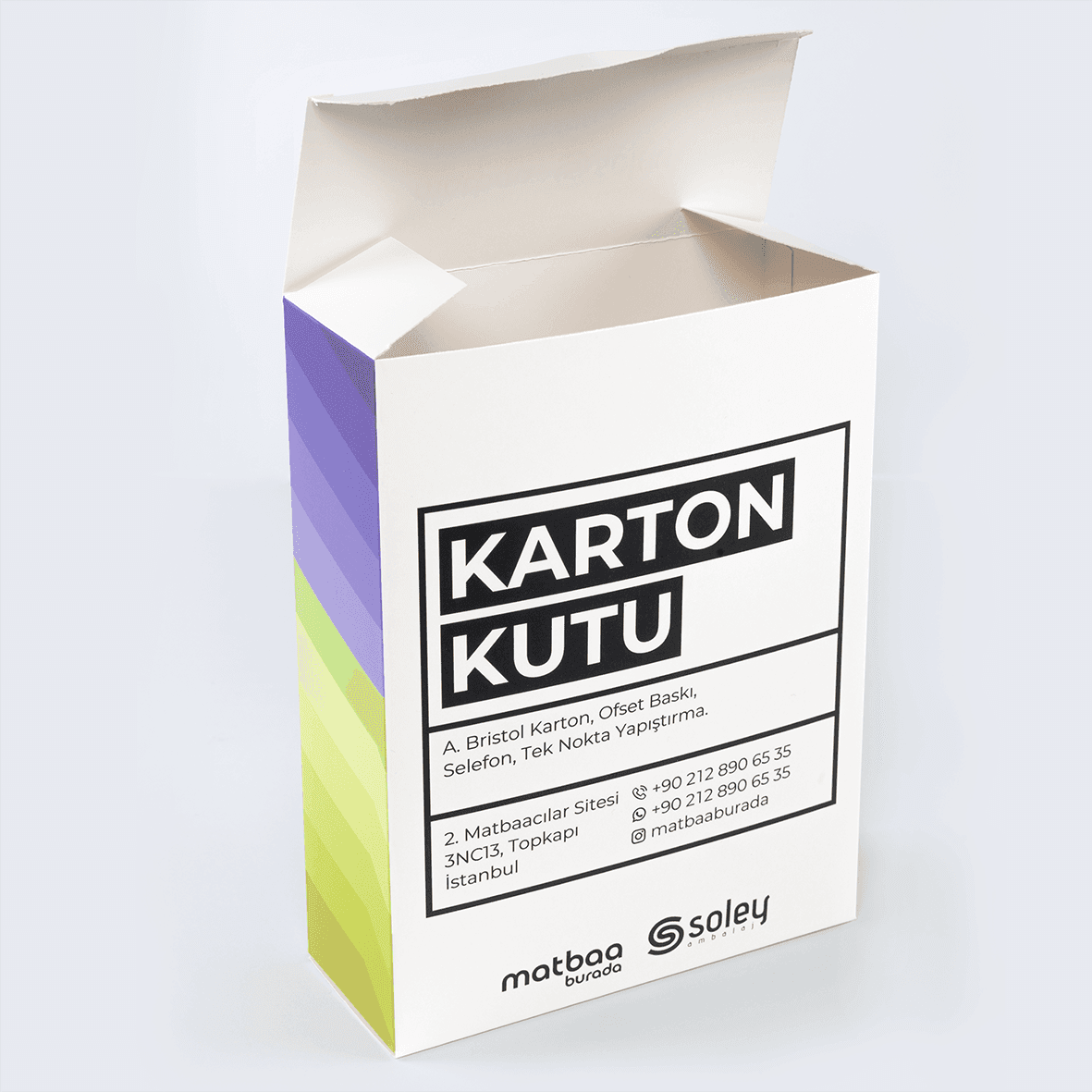 Yan Yapıştırma Karton Kutu